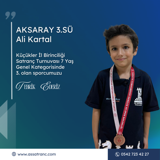 Konya Küçükler İl Birinciliği Satranç Turnuvası 20 madalya