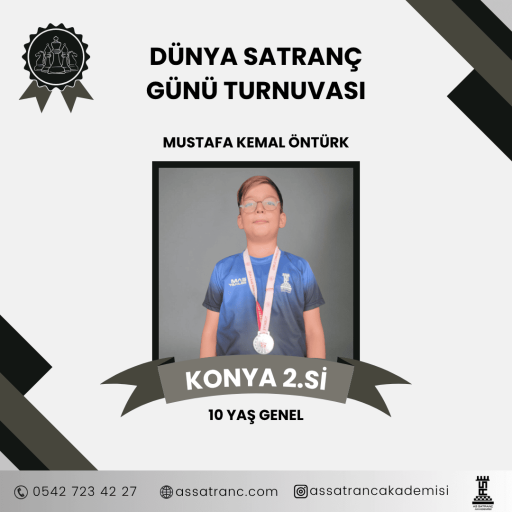 Konya Küçükler İl Birinciliği Satranç Turnuvası  Doruk Kayın