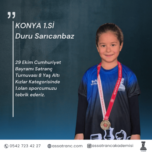 Konya Küçükler İl Birinciliği Satranç Turnuvası  Doruk Kayın