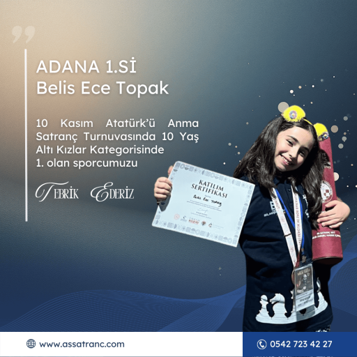 Konya Küçükler İl Birinciliği Satranç Turnuvası  Doruk Kayın