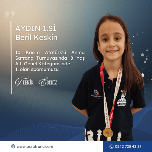 Konya Küçükler İl Birinciliği Satranç Turnuvası  Emine Zeynep Uzman