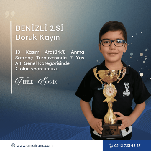 Konya Küçükler İl Birinciliği Satranç Turnuvası  Beril Keskin