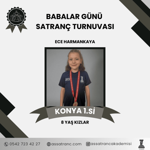 Konya Küçükler İl Birinciliği Satranç Turnuvası  Mustafa Kemal Öntürk