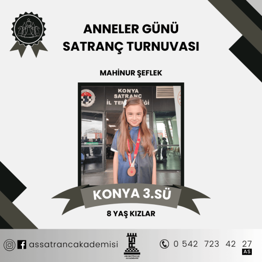 Konya Küçükler İl Birinciliği Satranç Turnuvası  Doruk Kayın