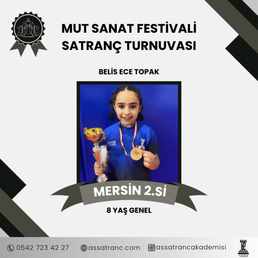 Konya Küçükler İl Birinciliği Satranç Turnuvası  Beril Keskin