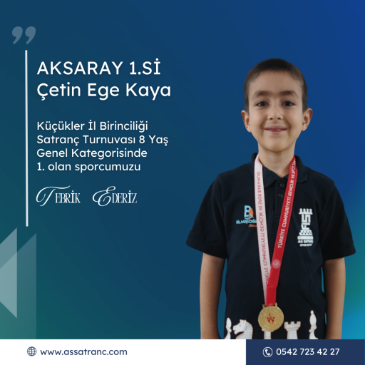 Türkiye 1.si Kerem Bilge Gedik